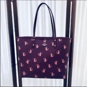 Coach Bags Coachparty Cat Print Reversible City Tote New